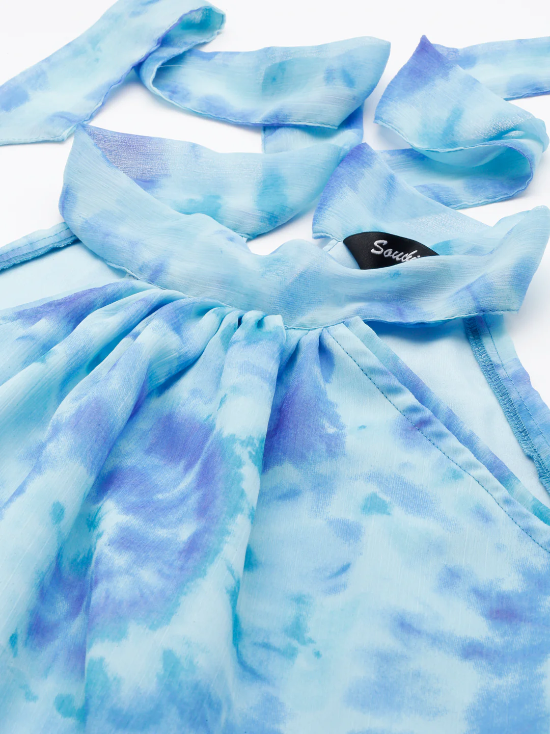 Women Floral Woven Maxi Chiffon Dress - Image 7
