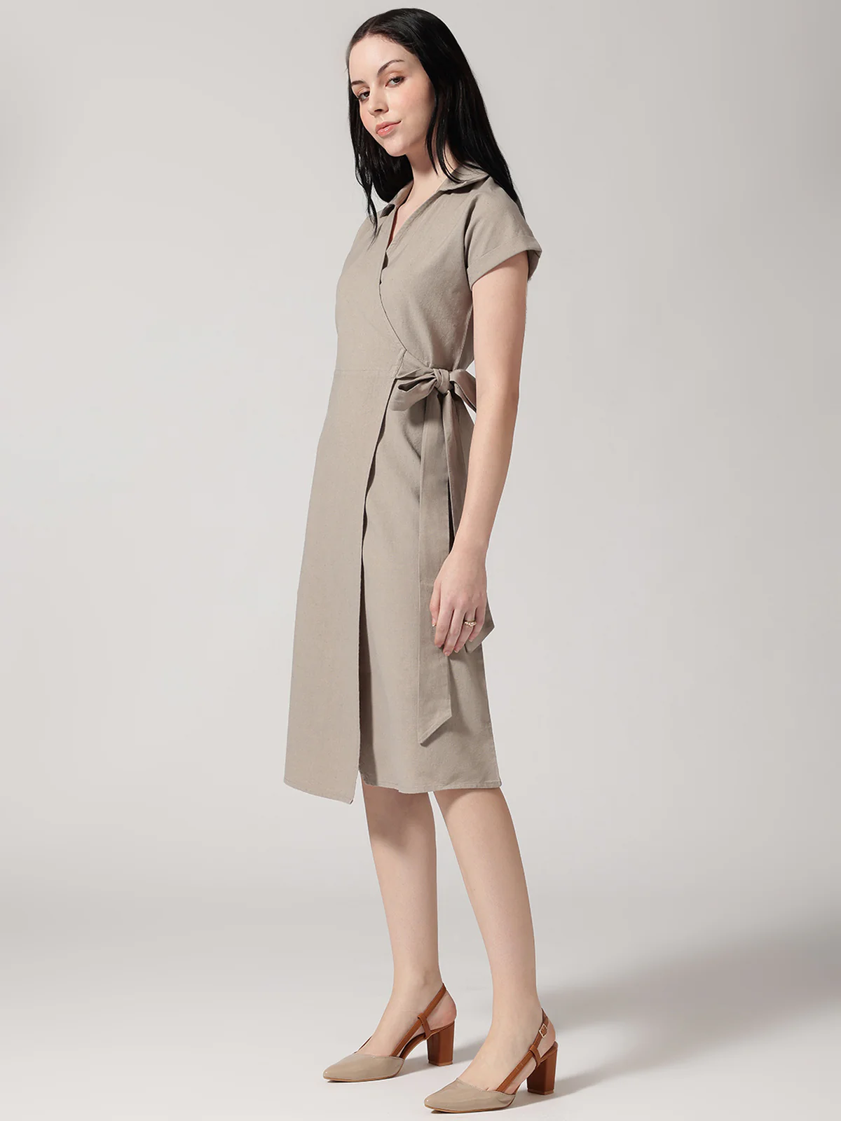 Women Formal Wrap Dress - Image 2