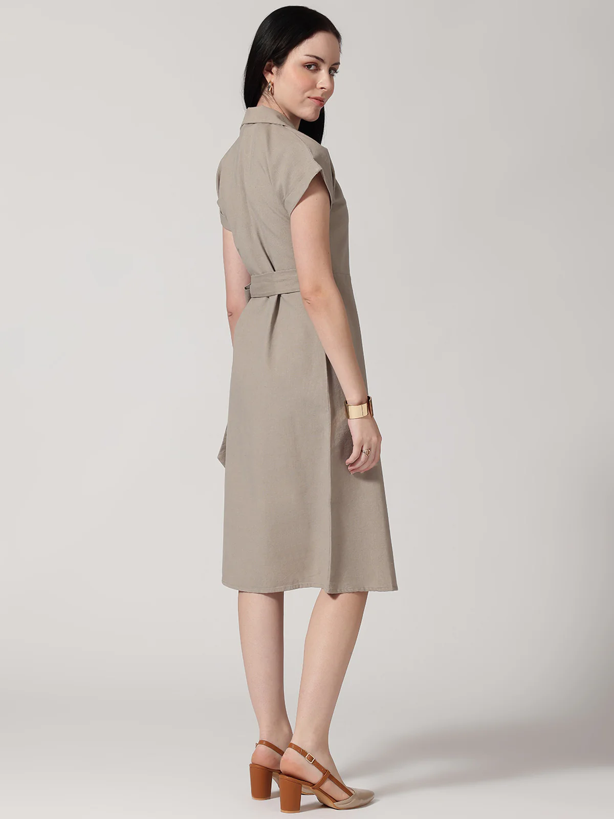 Women Formal Wrap Dress - Image 3