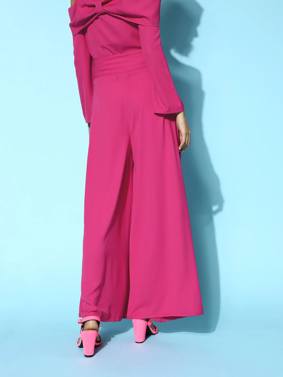 Fuchsia Wide Leg Pants - Image 3
