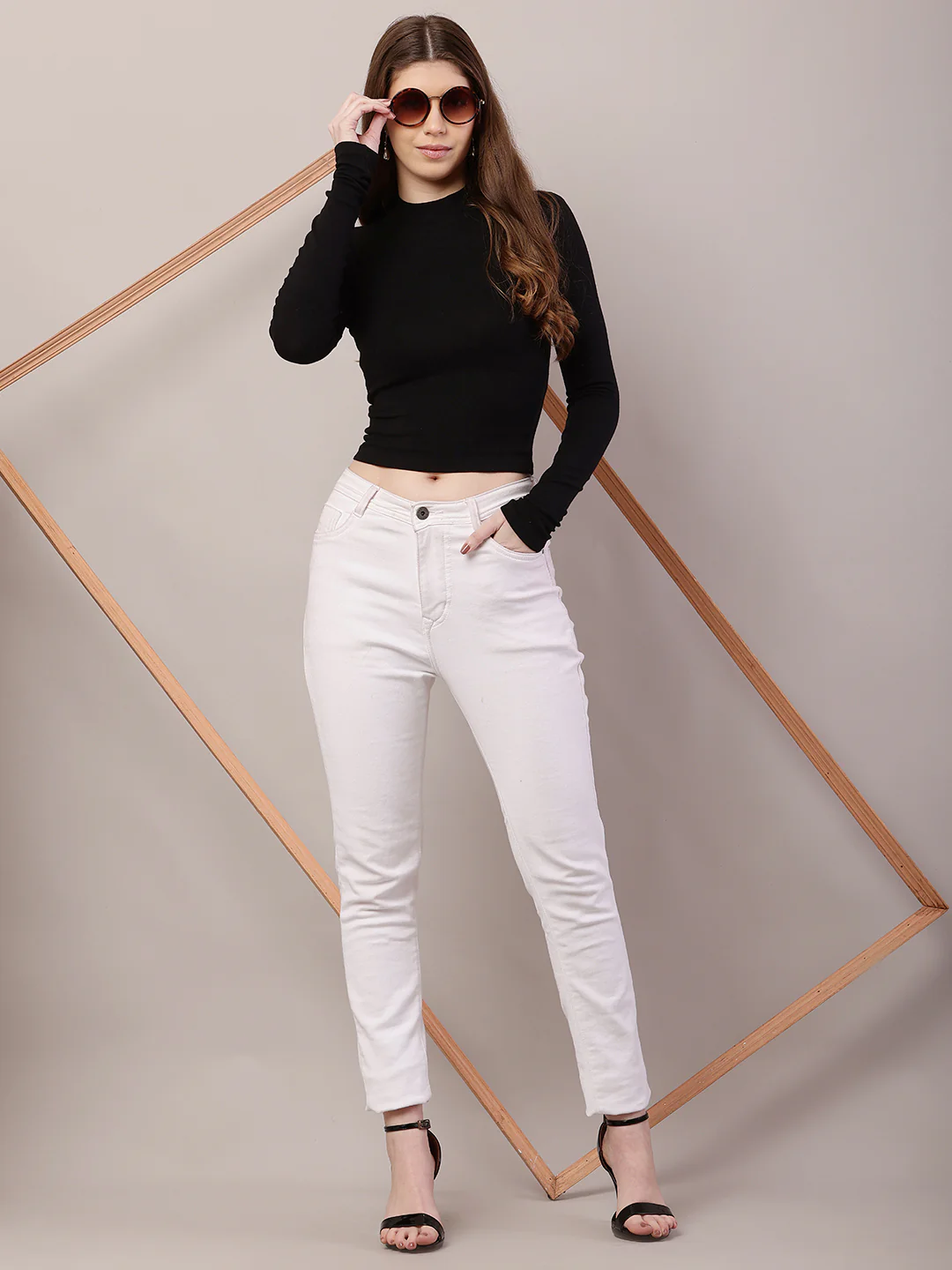 Women Full Sleeve Black Sweater - Image 3