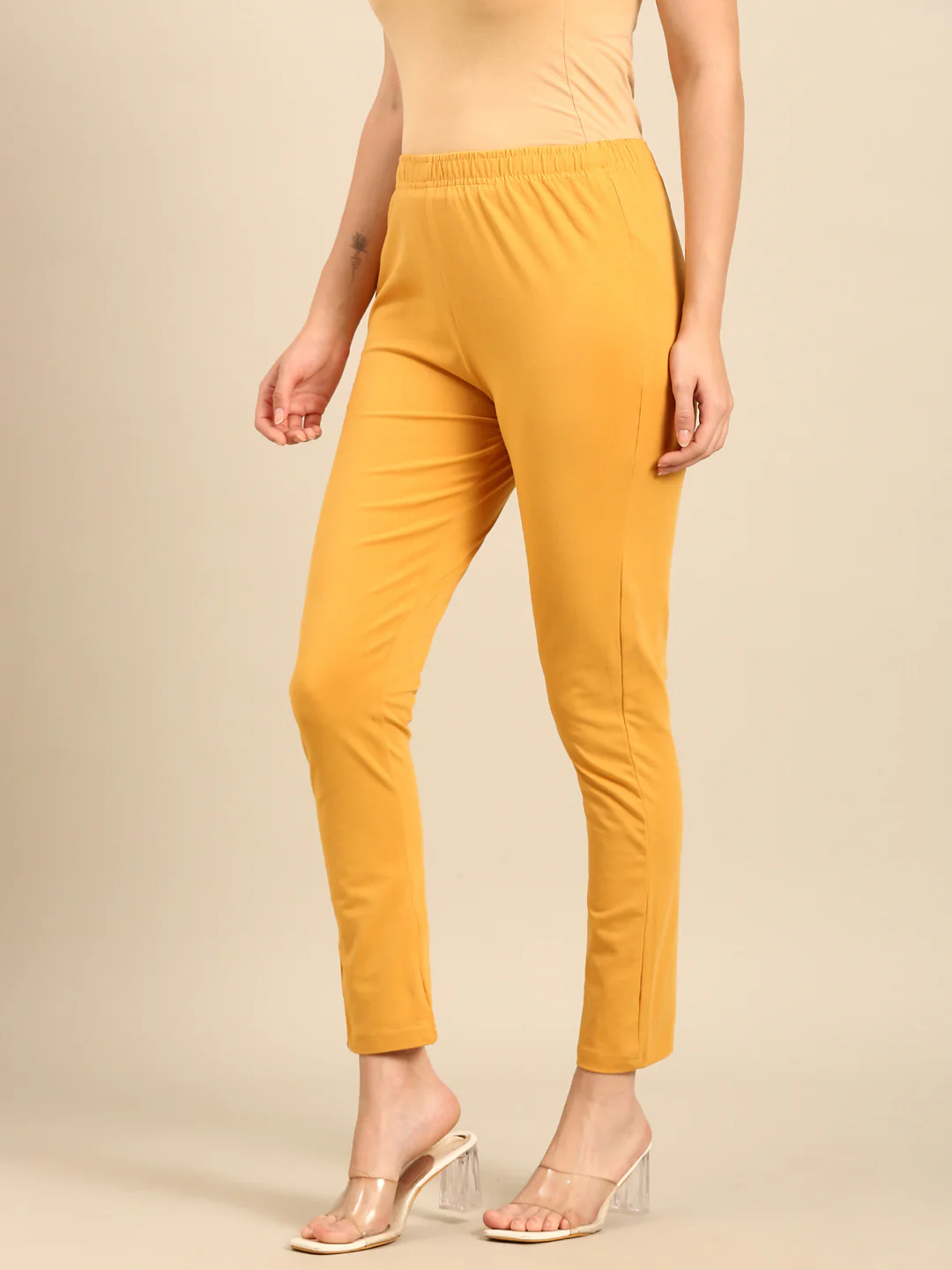 Women Gold Casual Pants - Image 2