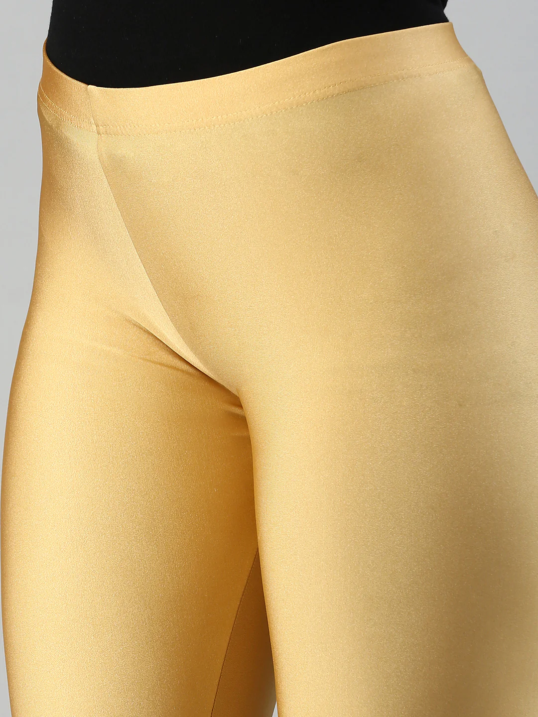 Women Gold Festive Leggings - Image 4