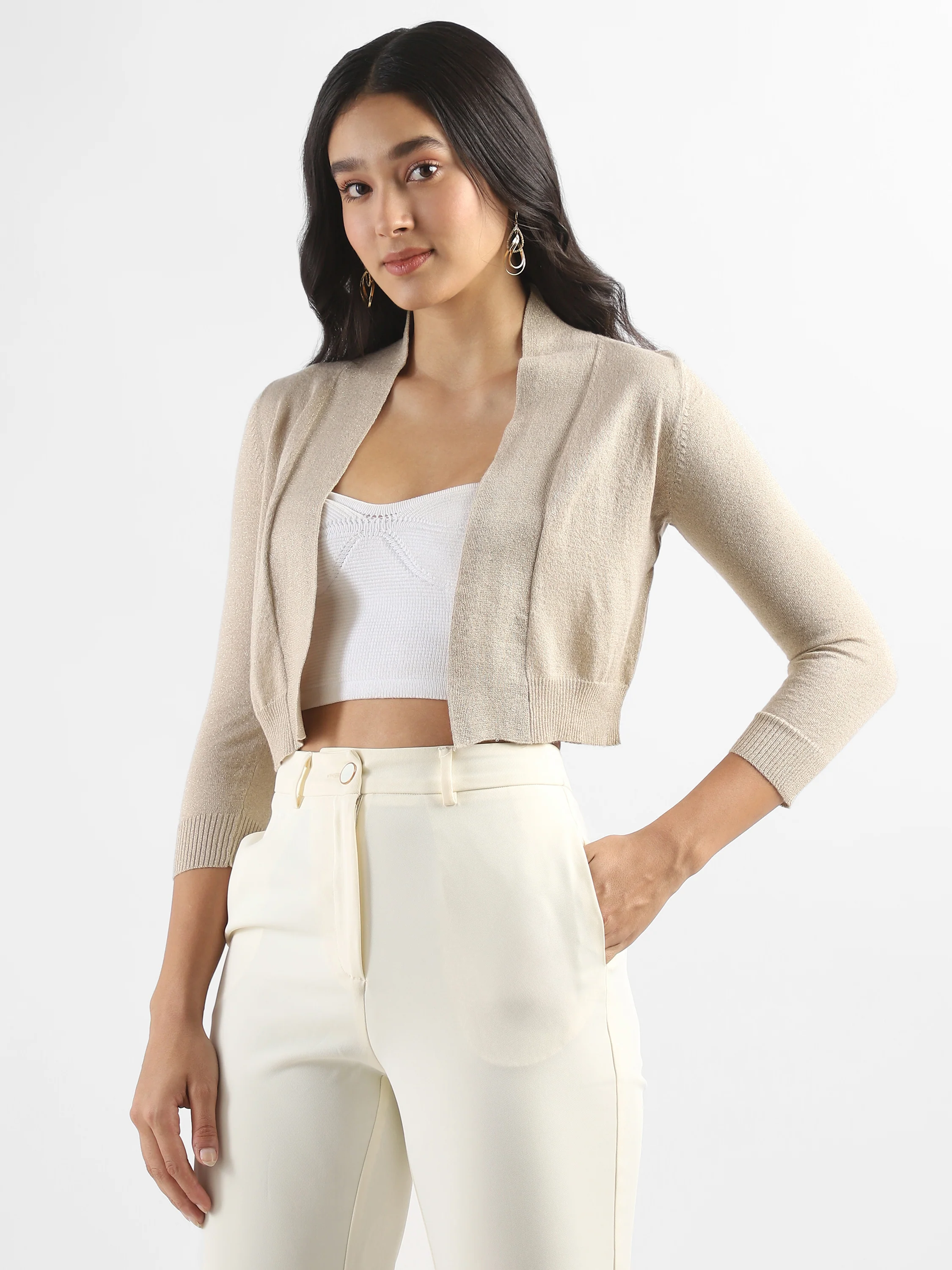 Women gold Lurex Shrug - Image 5