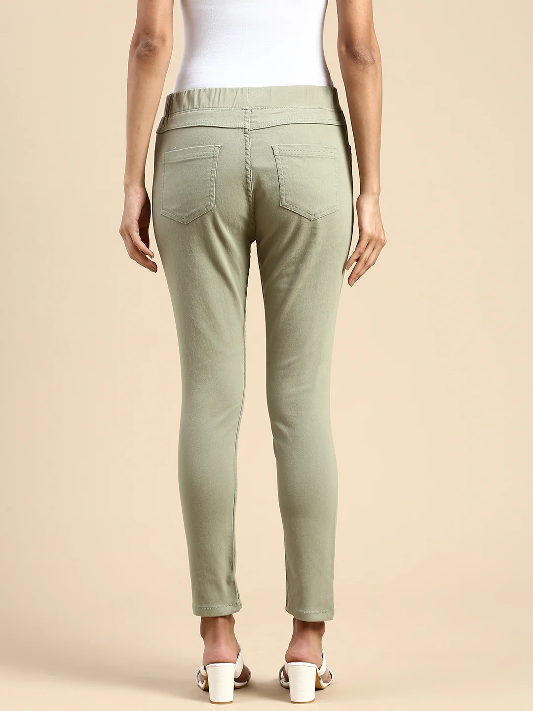 Women Green Casual Legging - Image 3