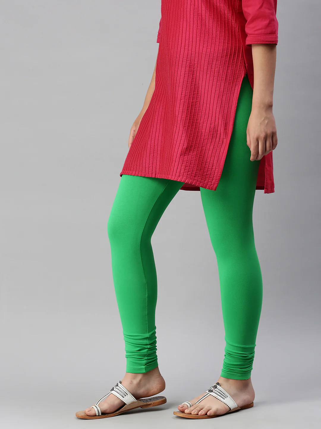 Women Green Casual Leggings - Image 3