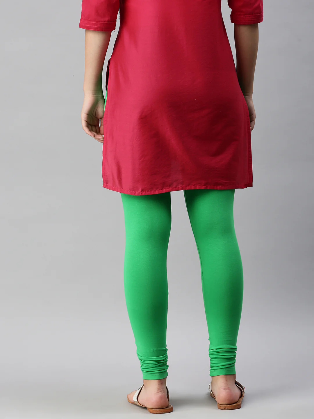 Women Green Casual Leggings - Image 4