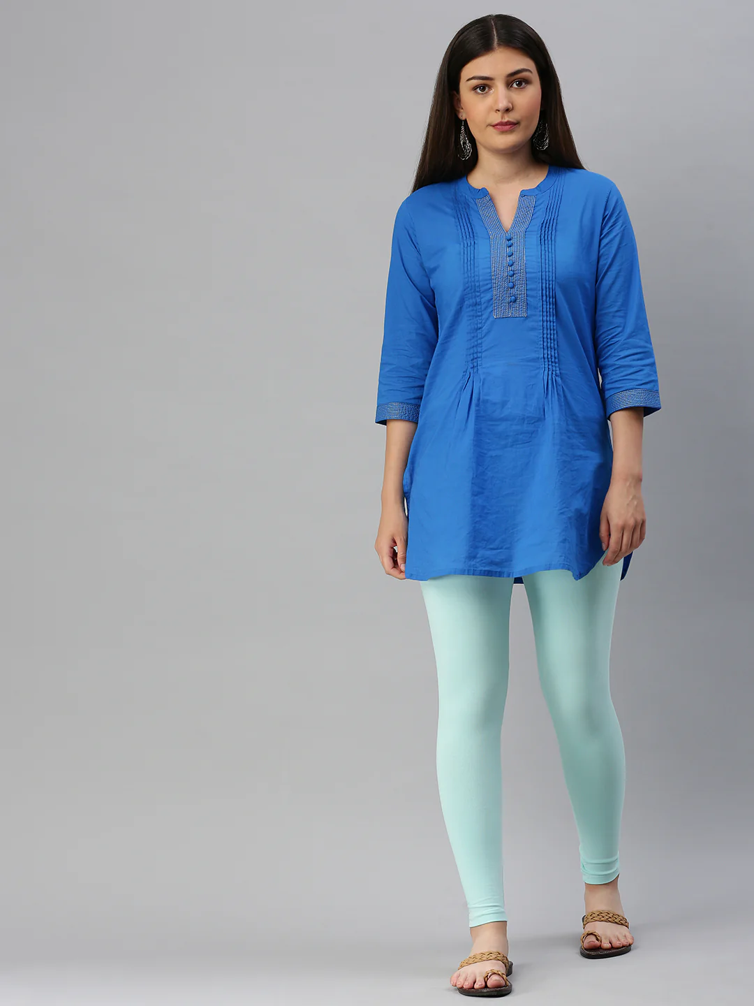 Women Green Casual Leggings - Image 2