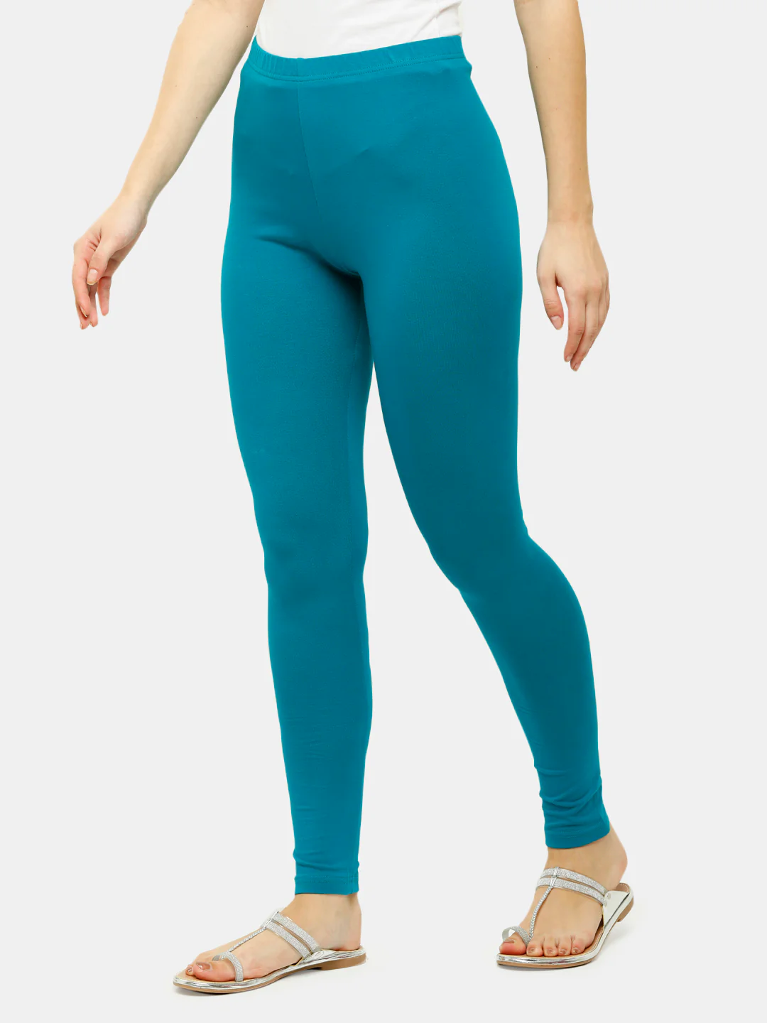 Women Green Casual Leggings - Image 2