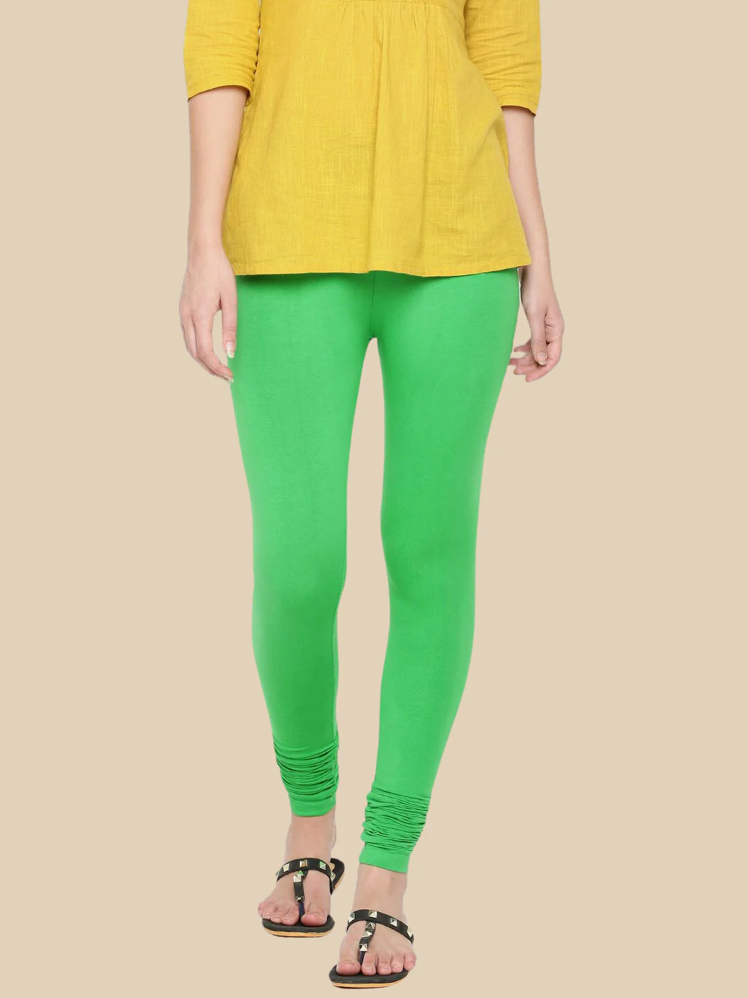 Women Green Casual Leggings - Image 2
