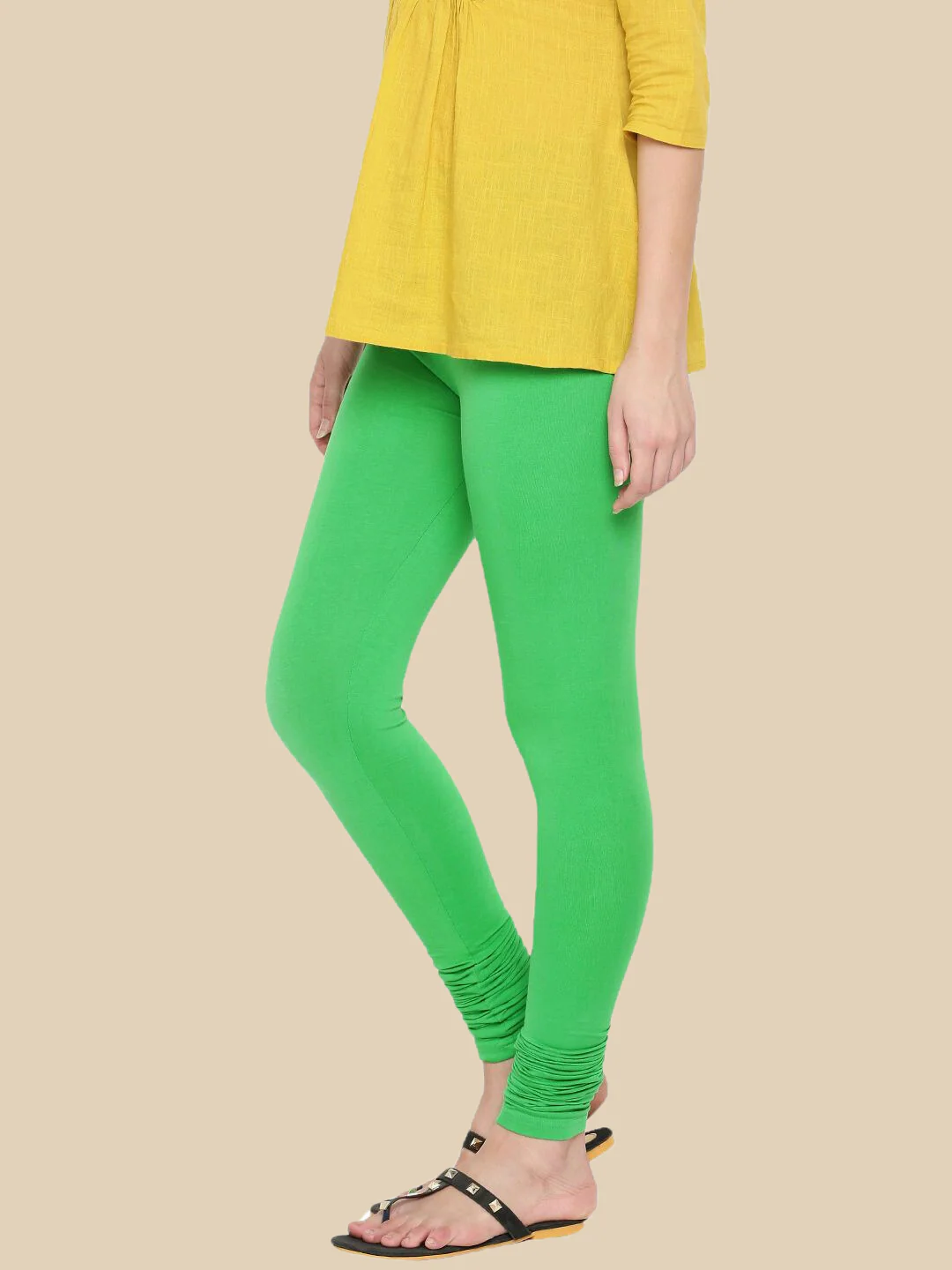Women Green Casual Leggings - Image 3