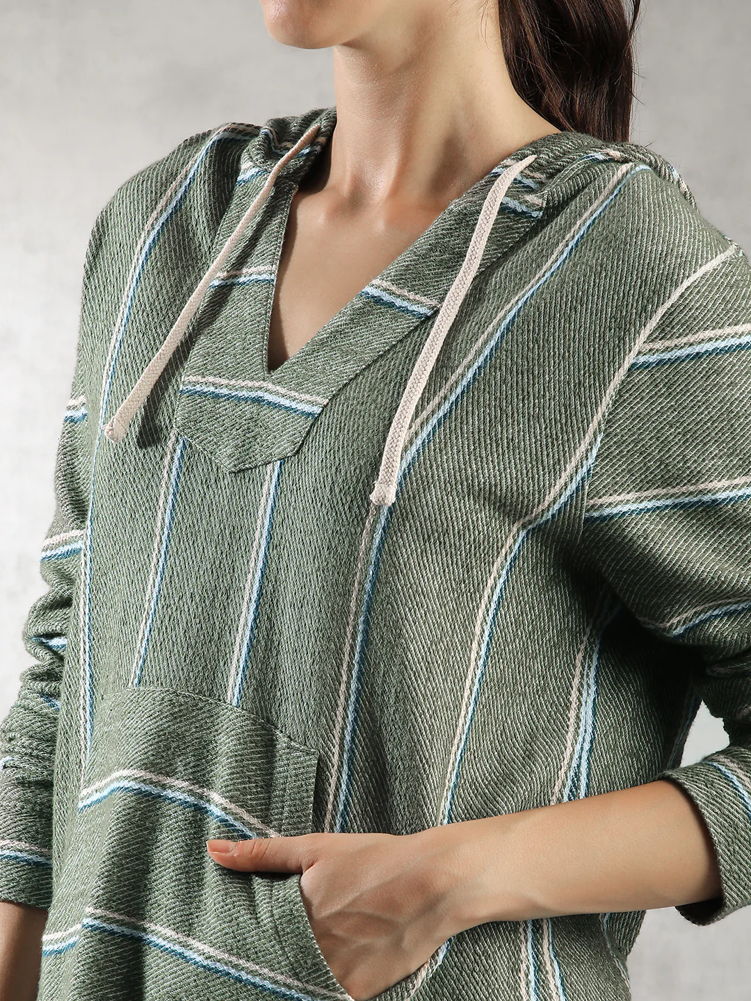 Women Green Oversize Hoodie - Image 5