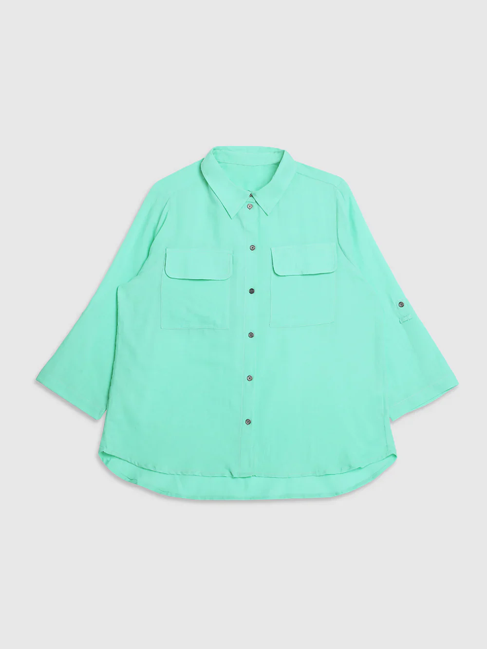 Women Green Casual Shirt - Image 7