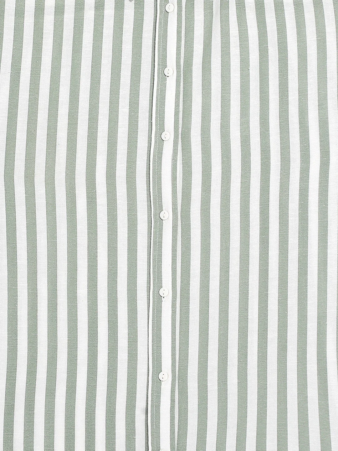 Women Green Stripes Comfort Fit Shirt - Image 8
