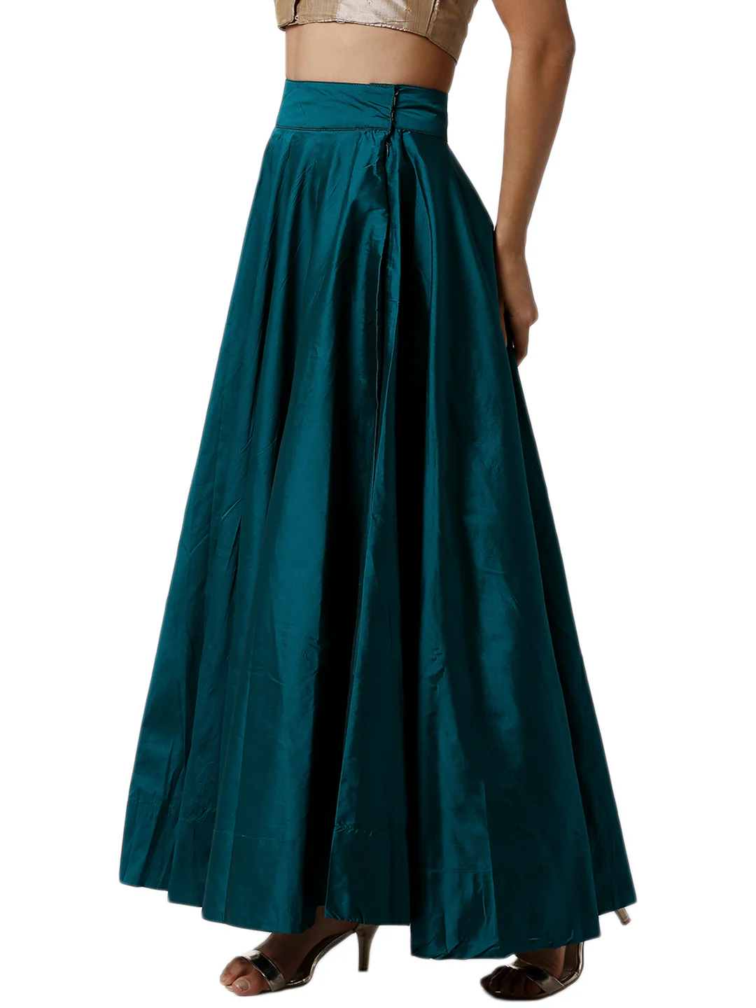 Women Green Festive Skirt - Image 2