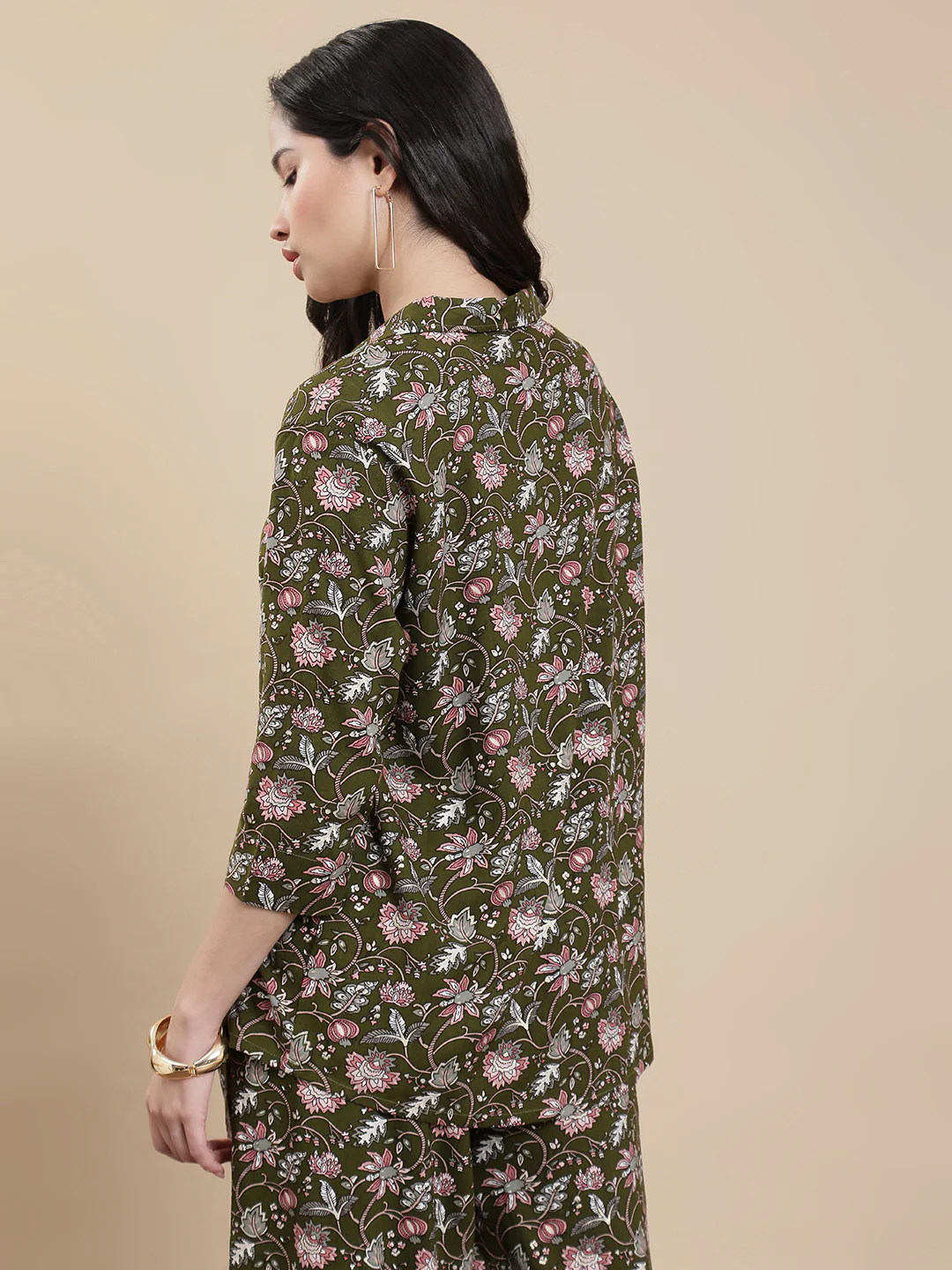 Women Green Festive Top - Image 2