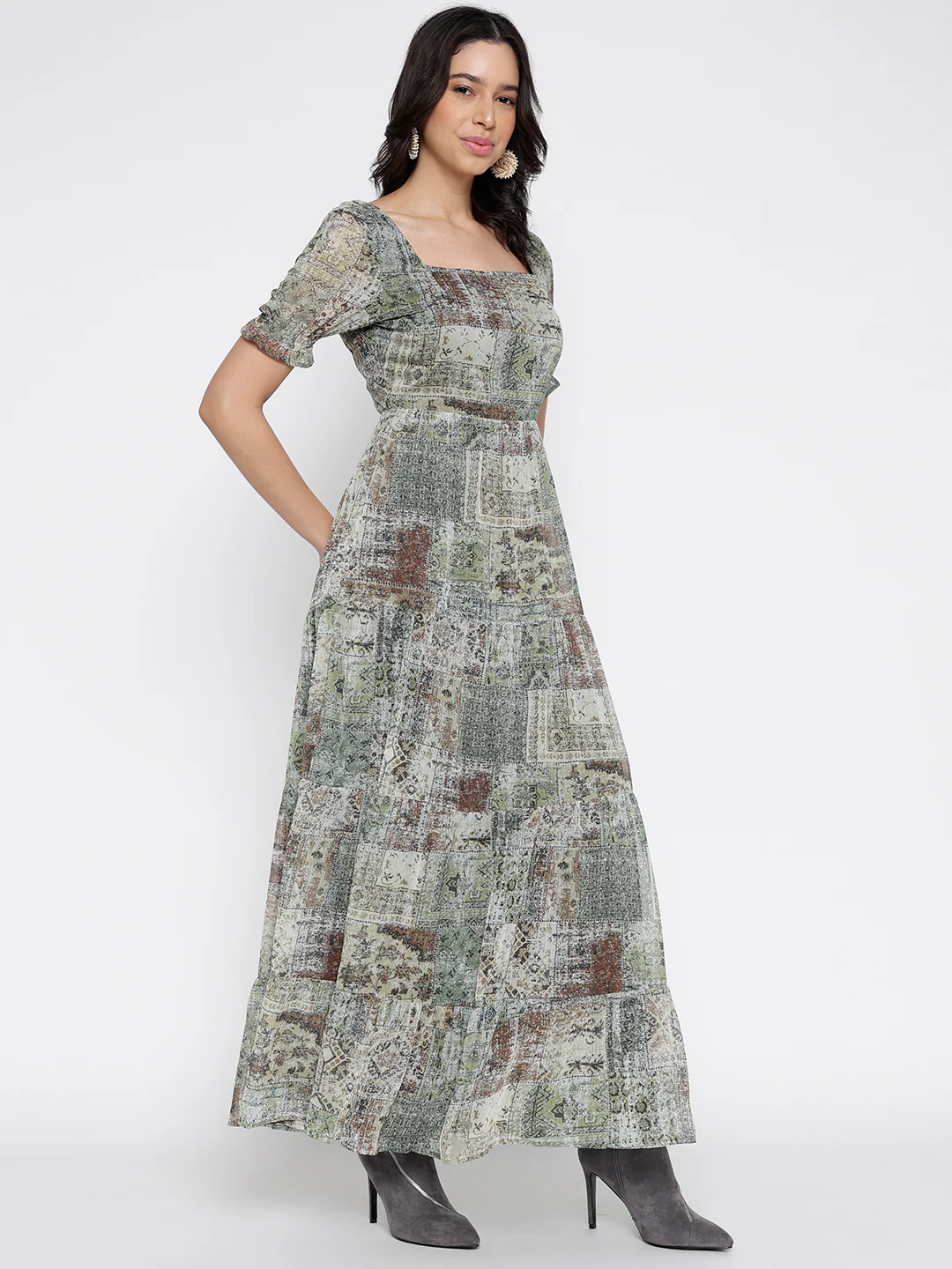 Women Green Miles Of Style Maxi Dress - Image 6