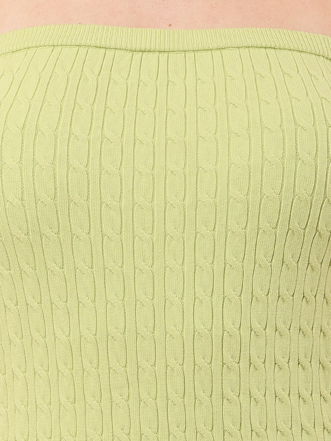 Women Green Off-Shoulder Tube Bodycon Dress - Image 5