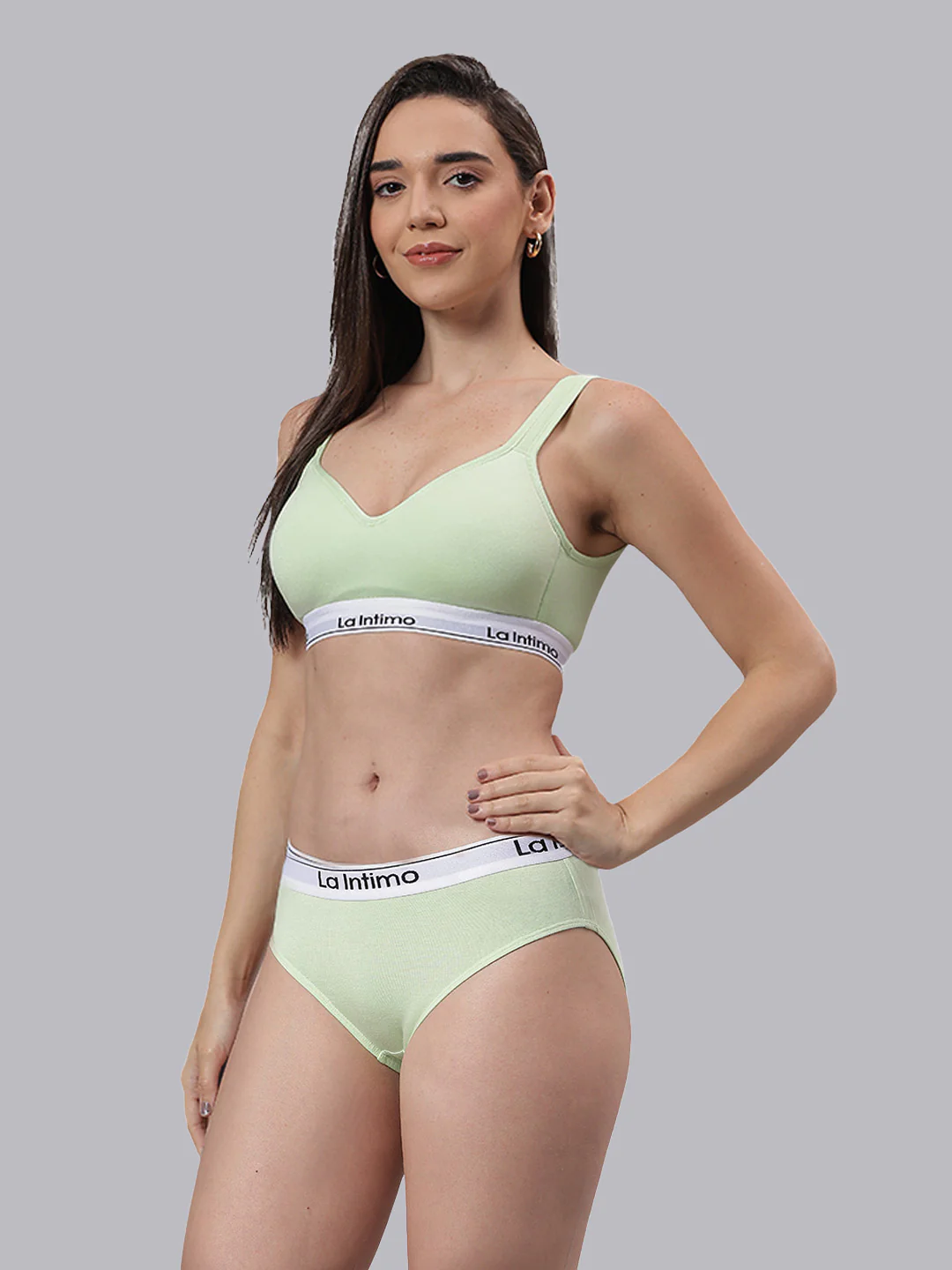 Women Plush Beauty T-Shirt Bra Combo Set - Image 3