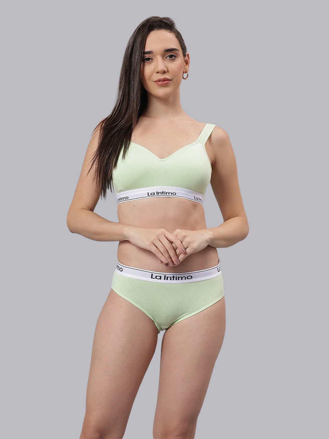 Women Plush Beauty T-Shirt Bra Combo Set - Image 5