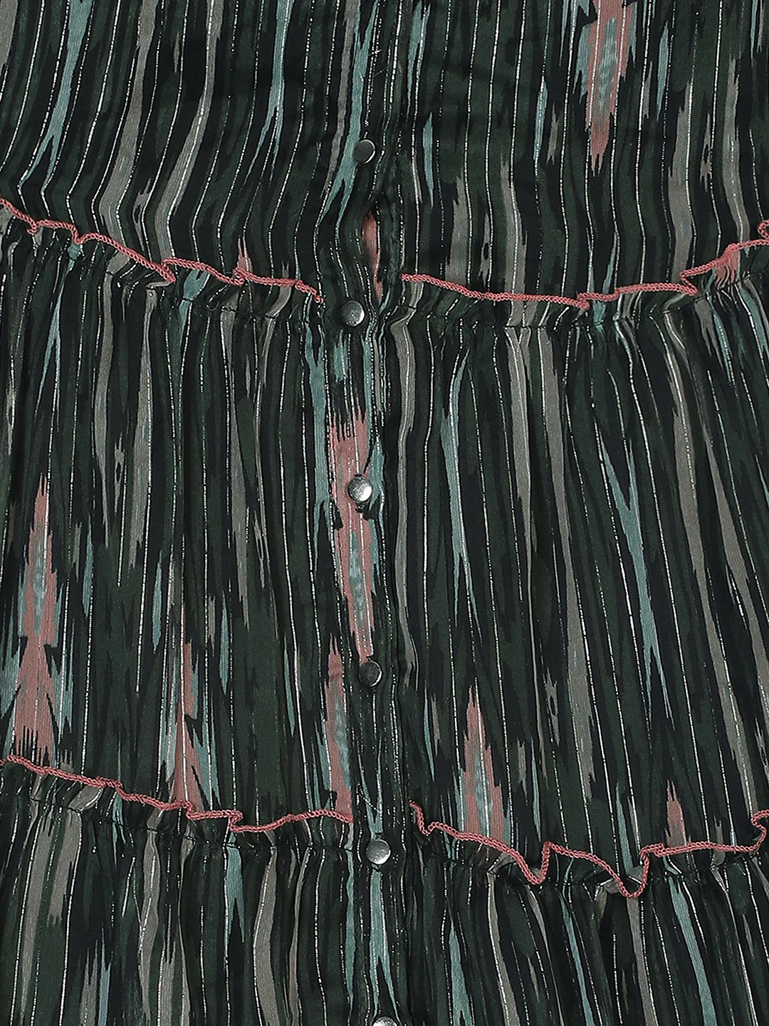 Women Printed Green Dress - Image 8
