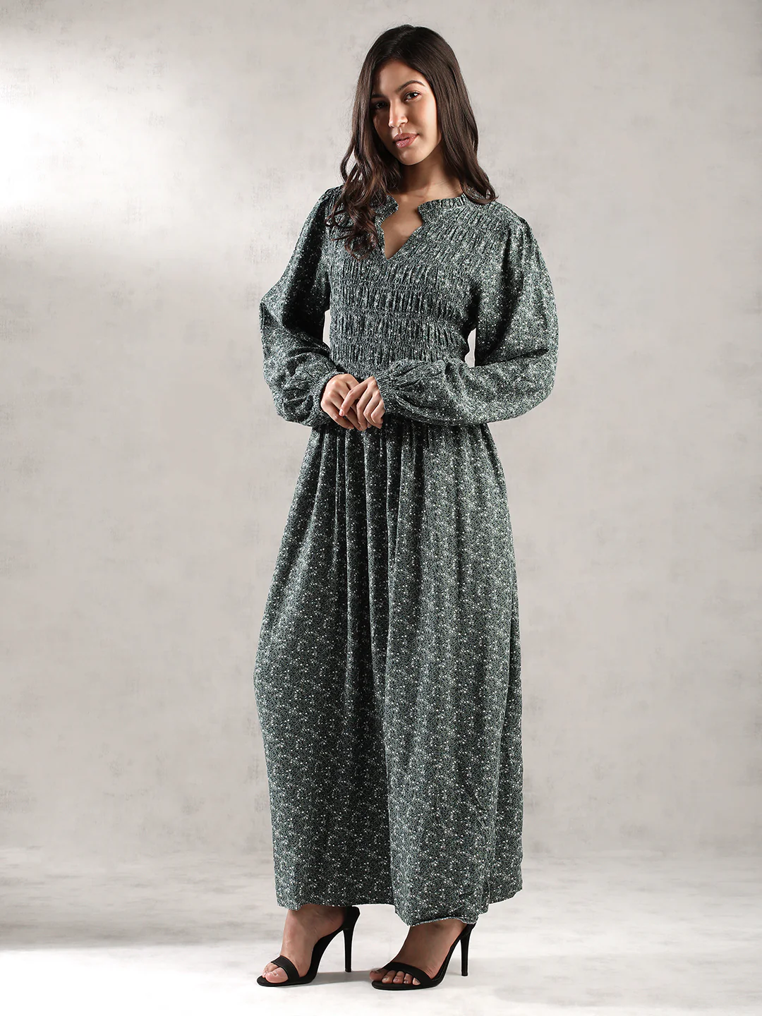 Women Green Regular Fit Dress - Image 2