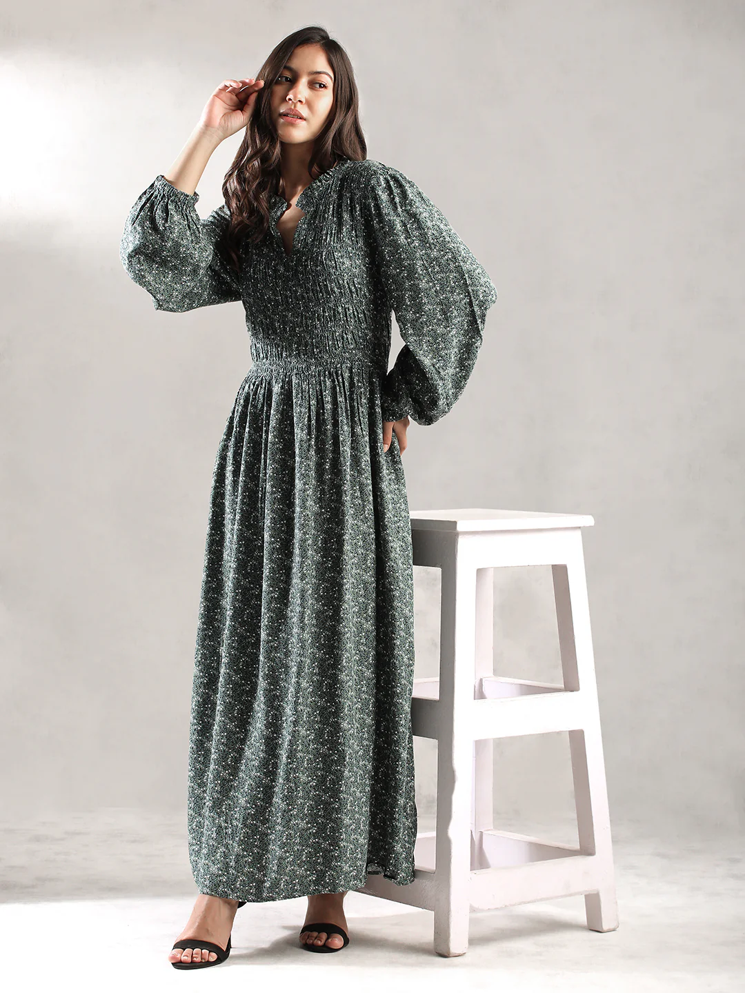 Women Green Regular Fit Dress - Image 5
