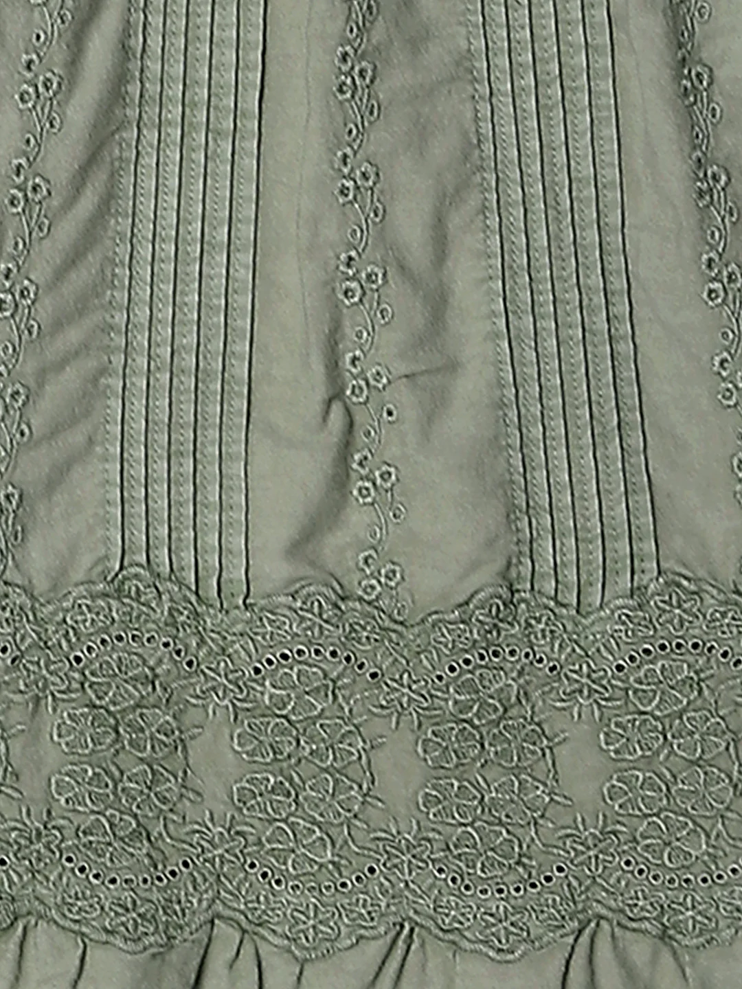 Women Green Boho Flared Pants - Image 8