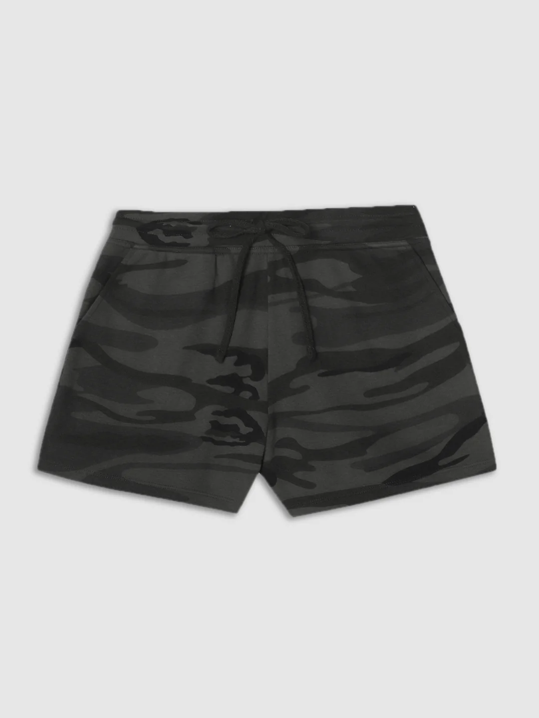 Women Camo Print Olive Shorts - Image 7