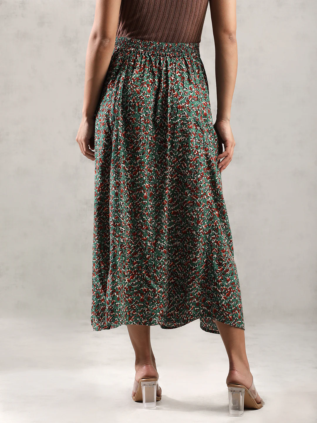 Women Green Regular Fit Skirt - Image 2
