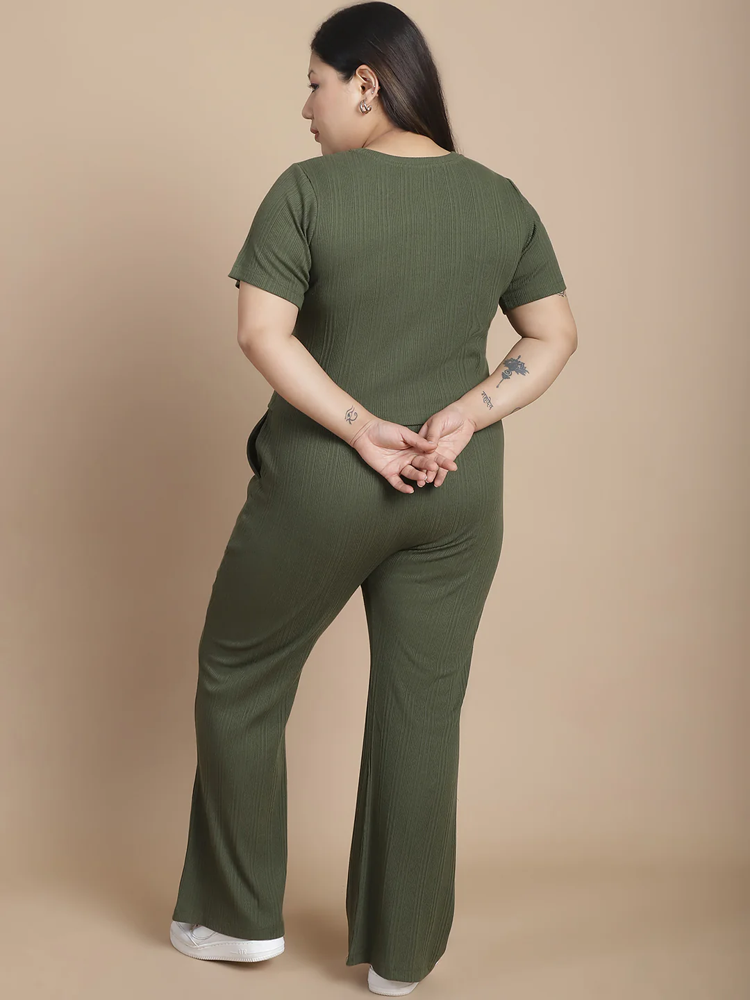 Women Green Slim Fit co-ords - Image 2
