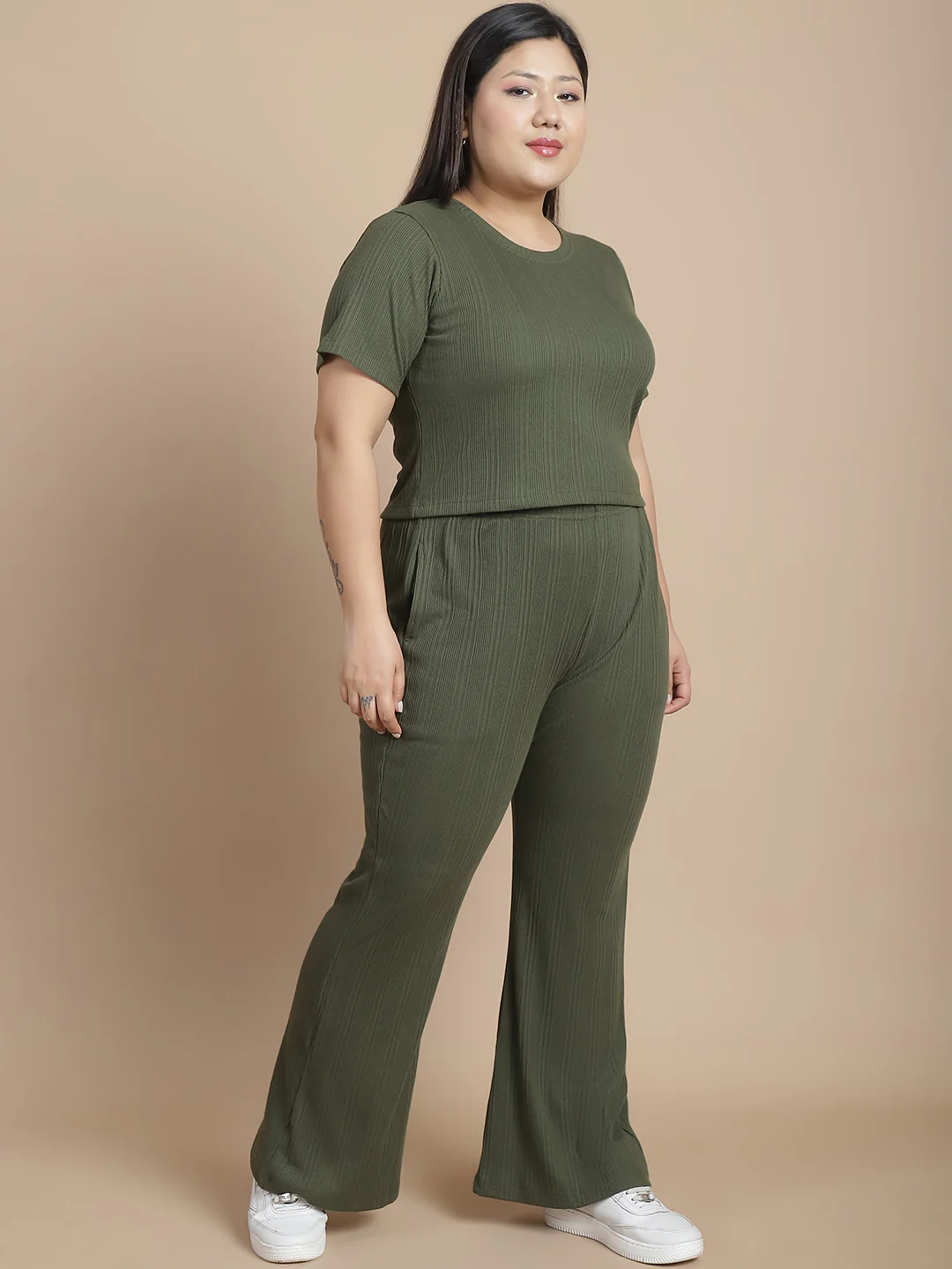 Women Green Slim Fit co-ords - Image 5