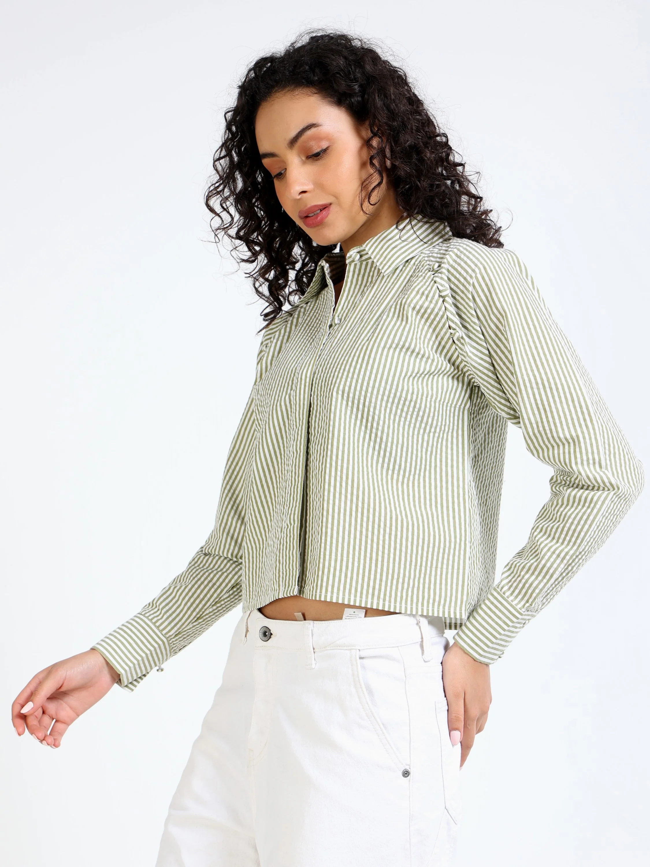 Women Green Raglan Sleeve Top - Image 4