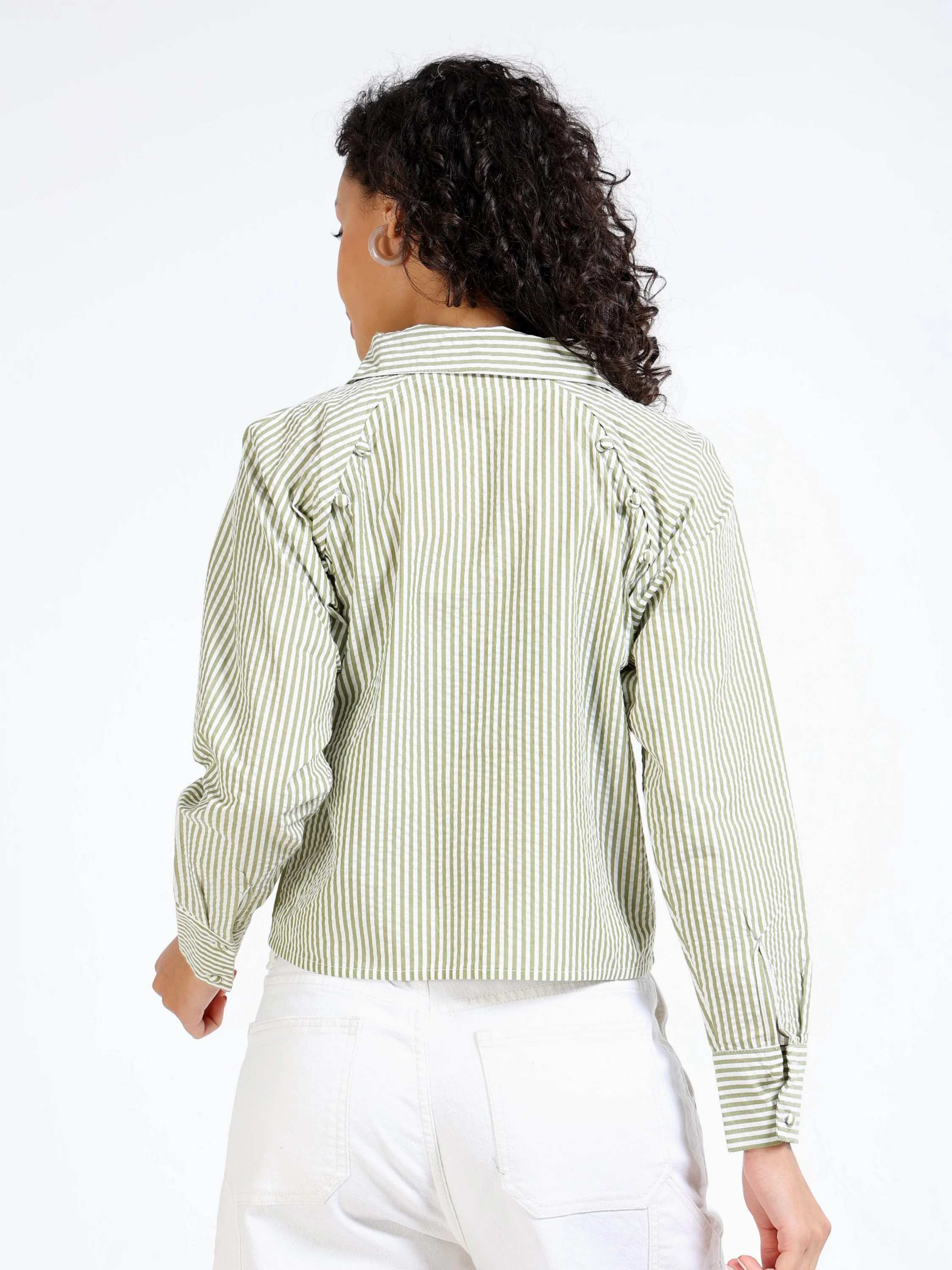 Women Green Raglan Sleeve Top - Image 5