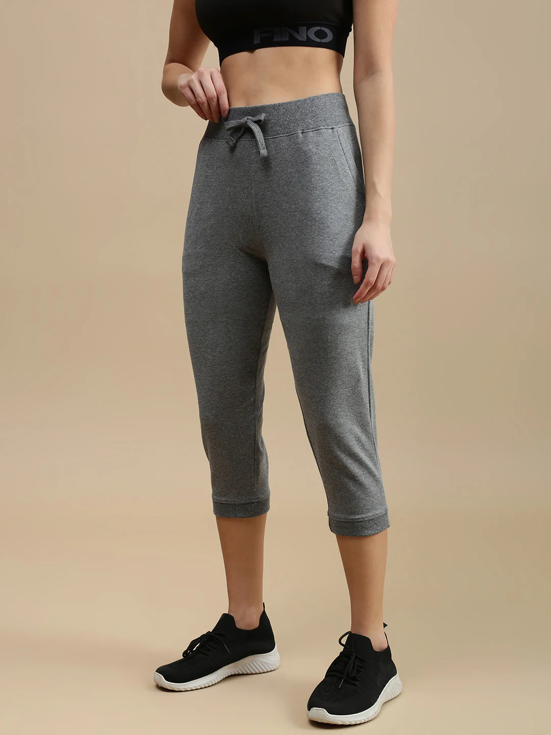 Women Grey Athleisure Pants - Image 2