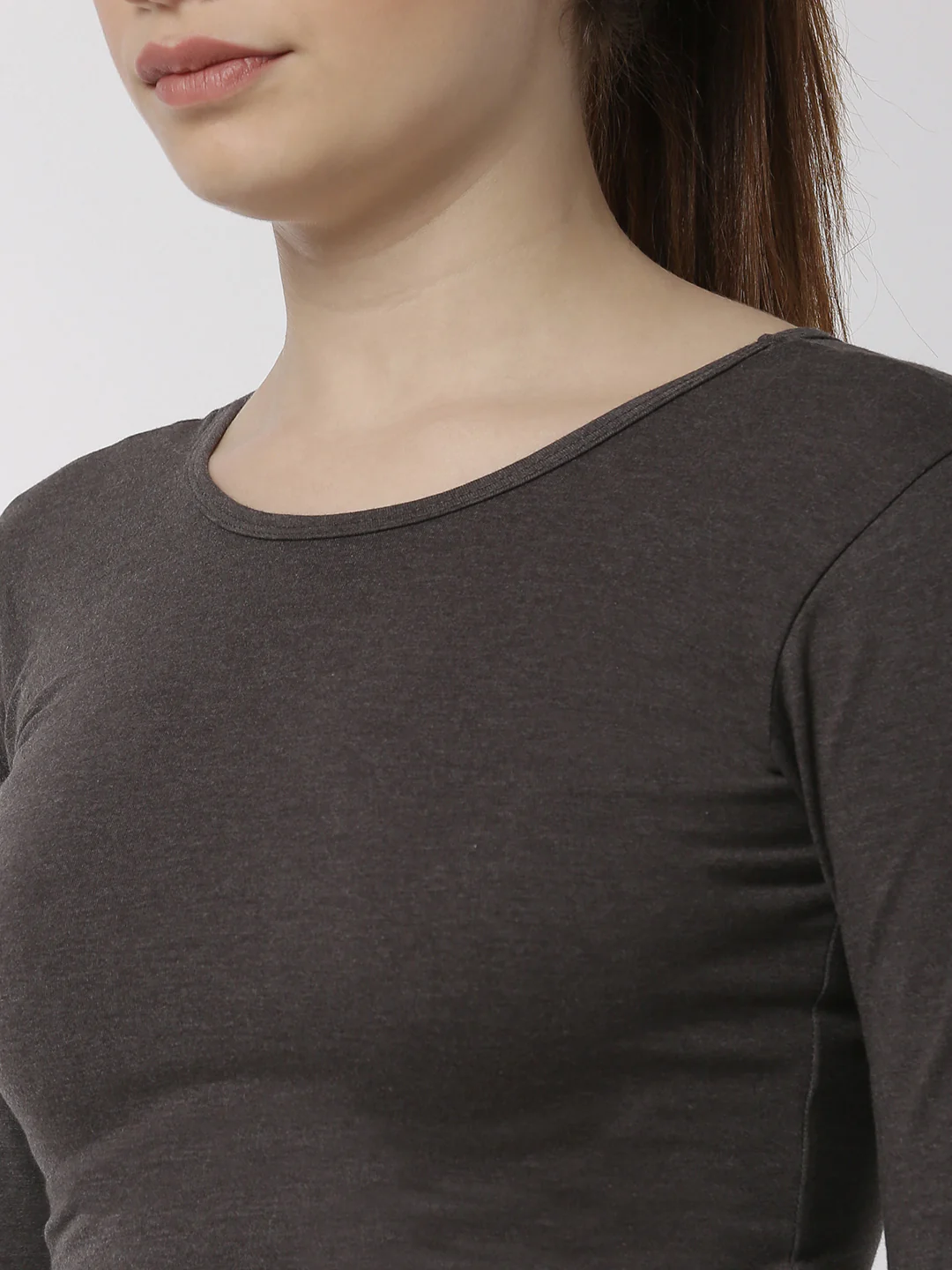 Women Grey Athleisure Top - Image 3