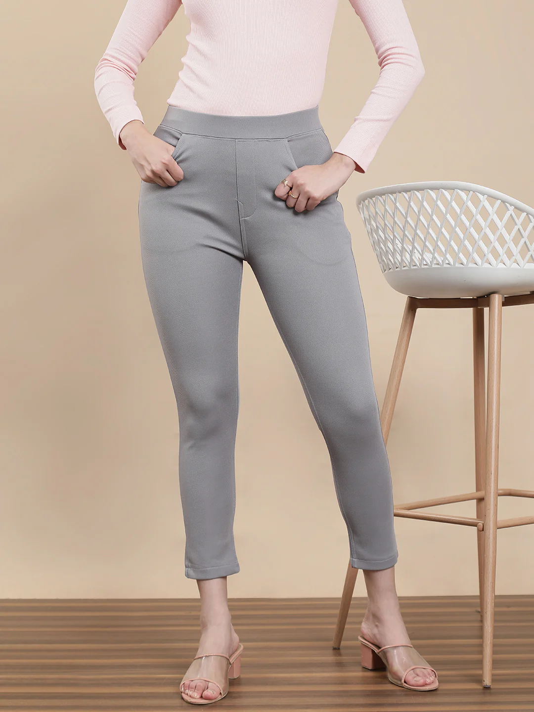 Women Grey Casual Jegging
