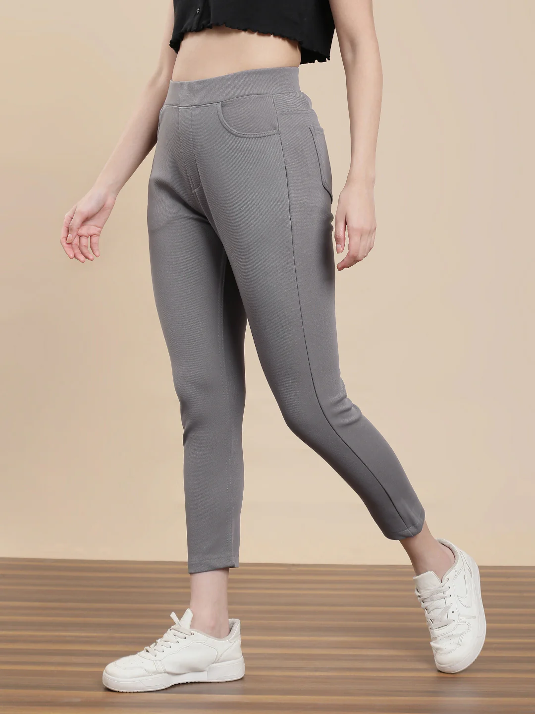 Women Grey Casual Jegging - Image 2