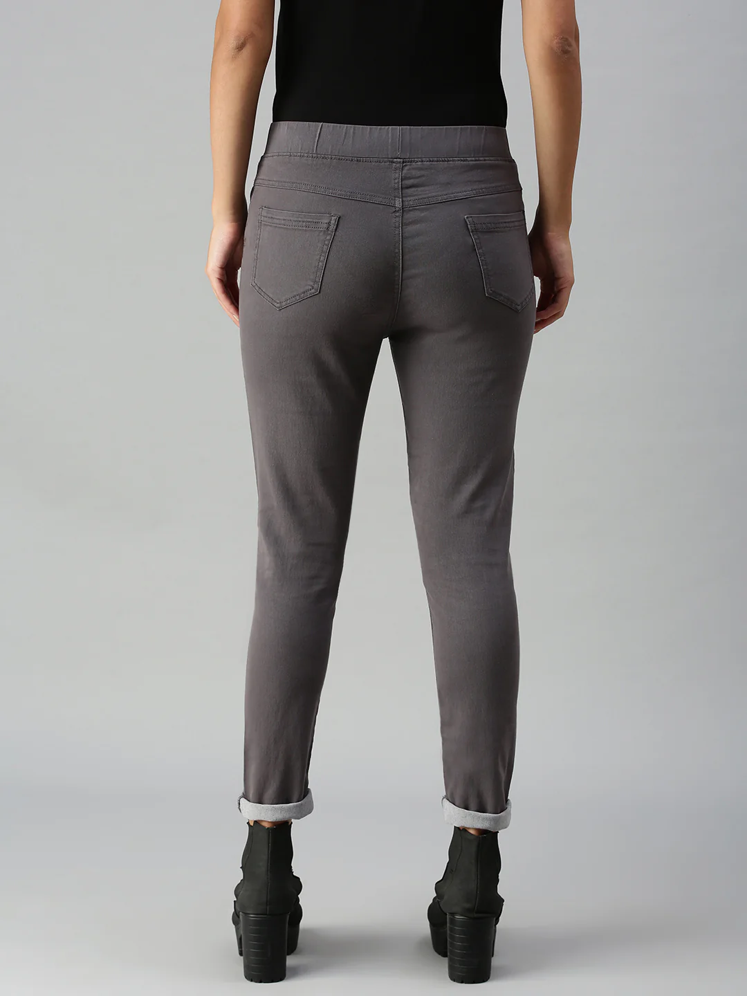 Women Grey Casual Legging - Image 2