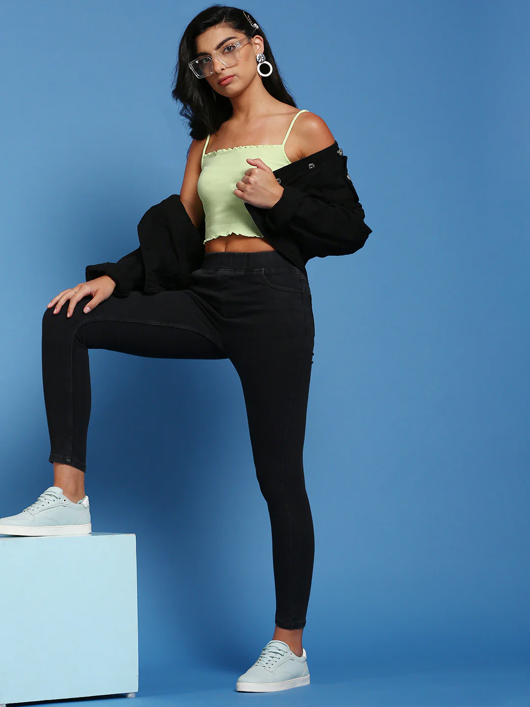 Women Grey Casual Legging - Image 3