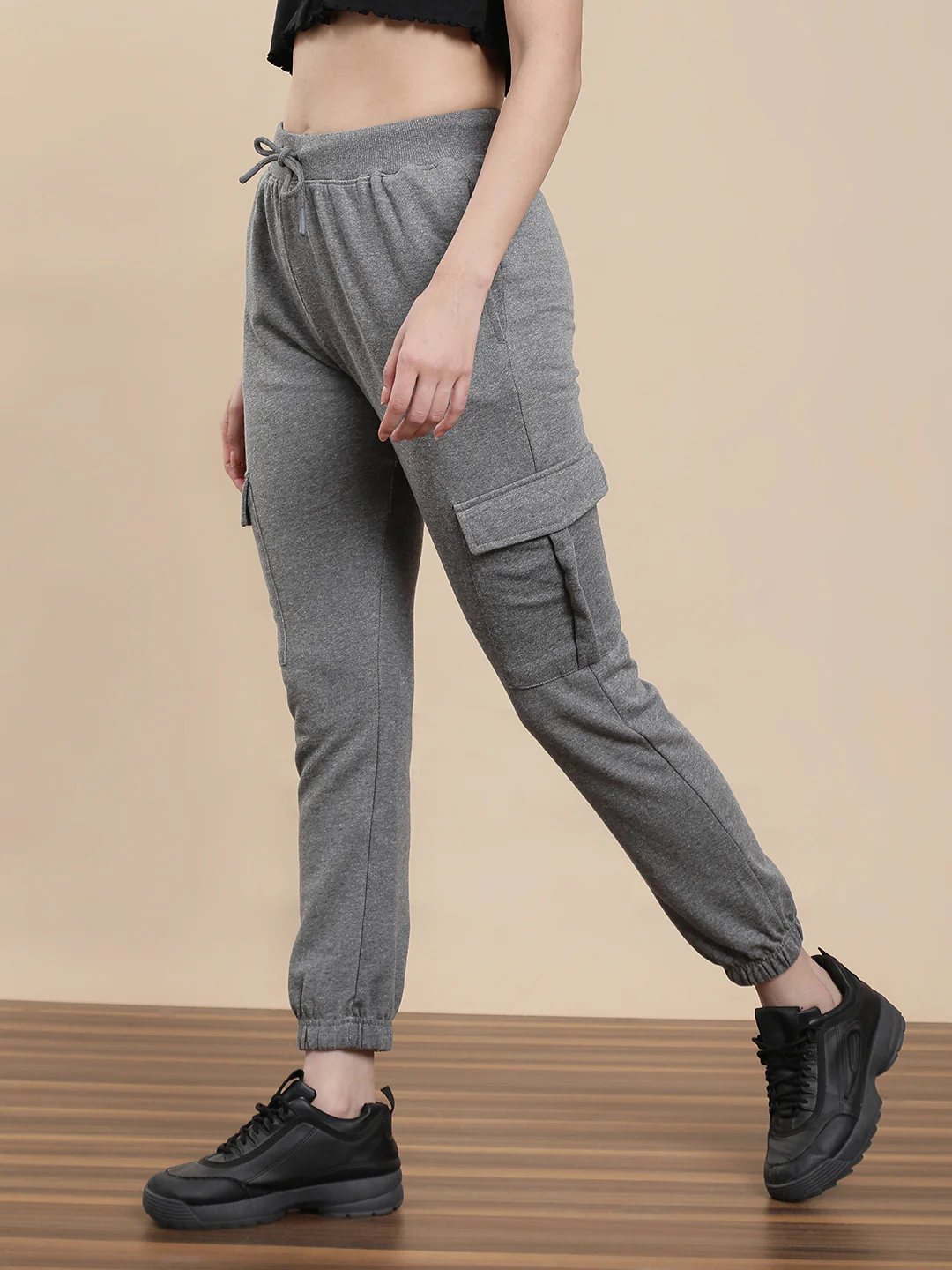 Women Grey Casual Jogger - Image 4