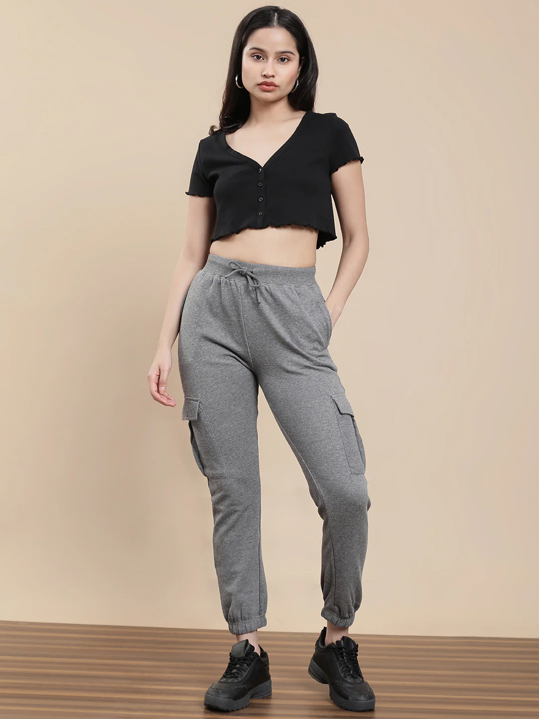 Women Grey Casual Jogger - Image 5