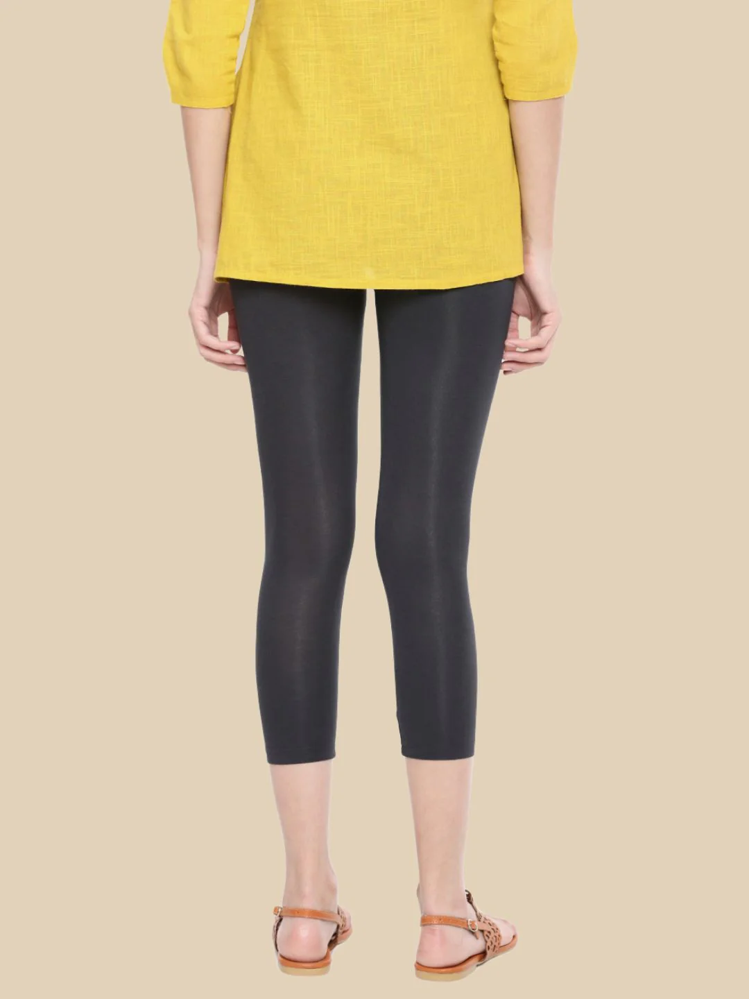 Women Grey Casual Leggings - Image 5
