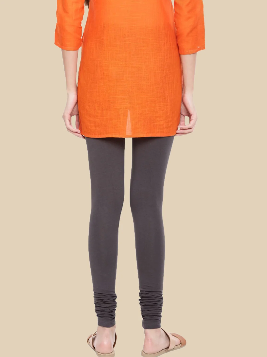 Women Grey Casual Leggings - Image 3