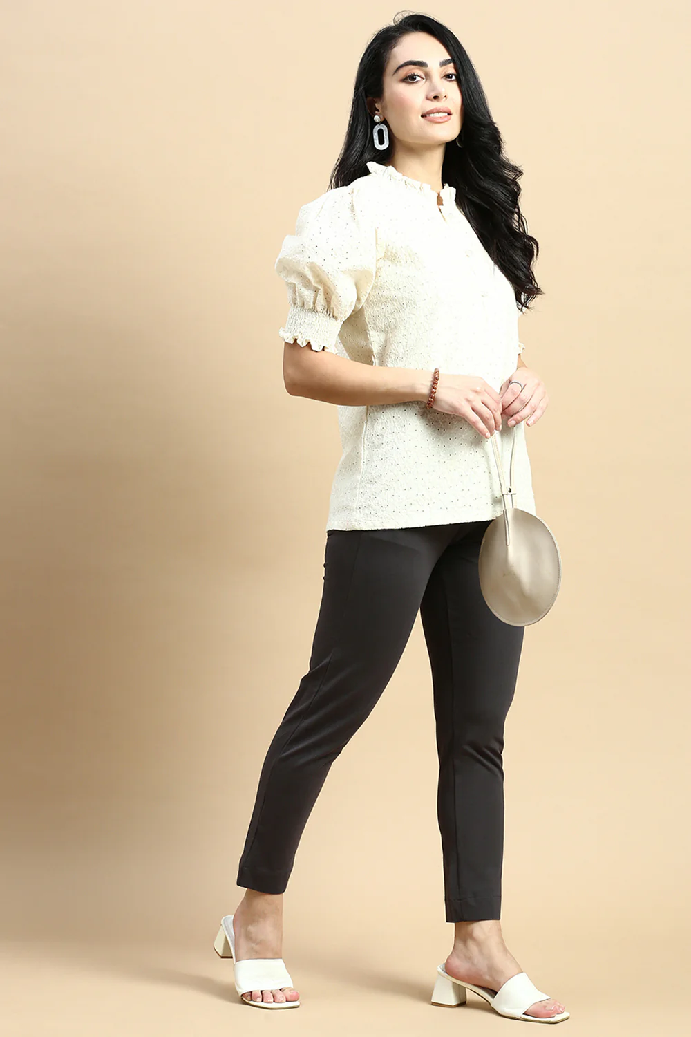 Women Grey Casual Pants - Image 5
