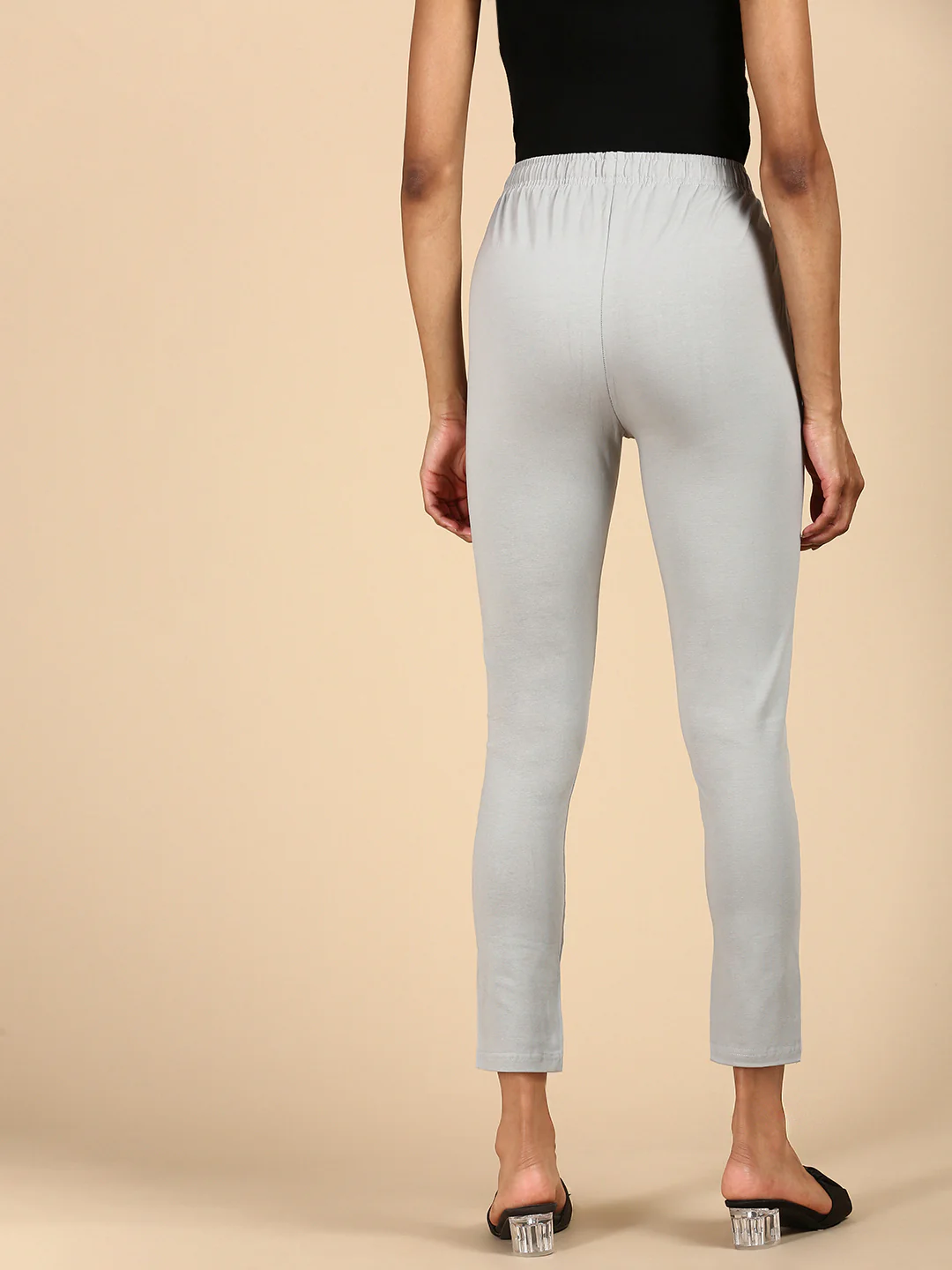 Women Grey Casual Pants - Image 4