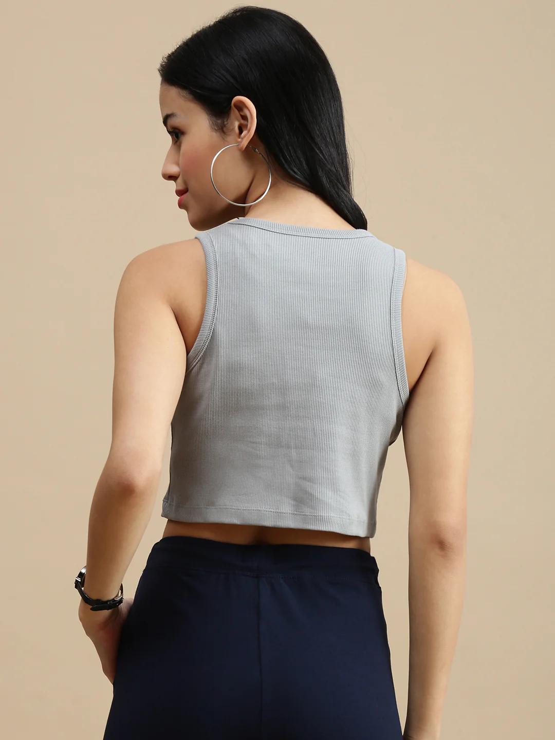 Women Grey Casual Top - Image 2