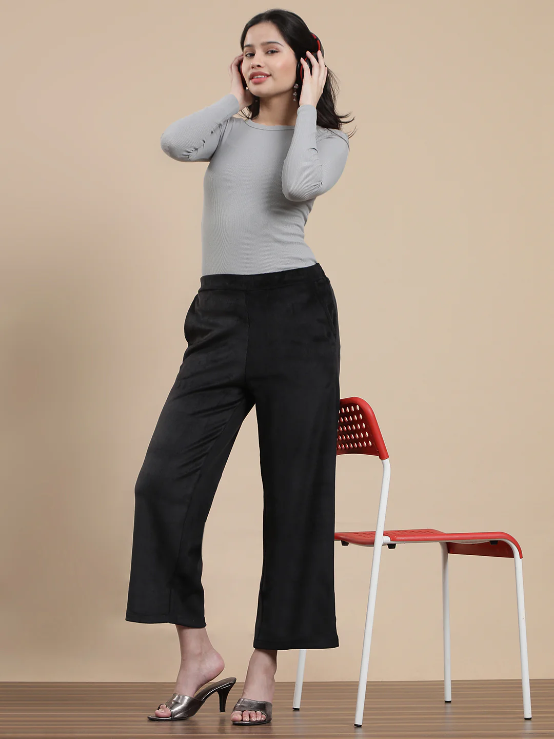 Women Grey Casual Top - Image 5