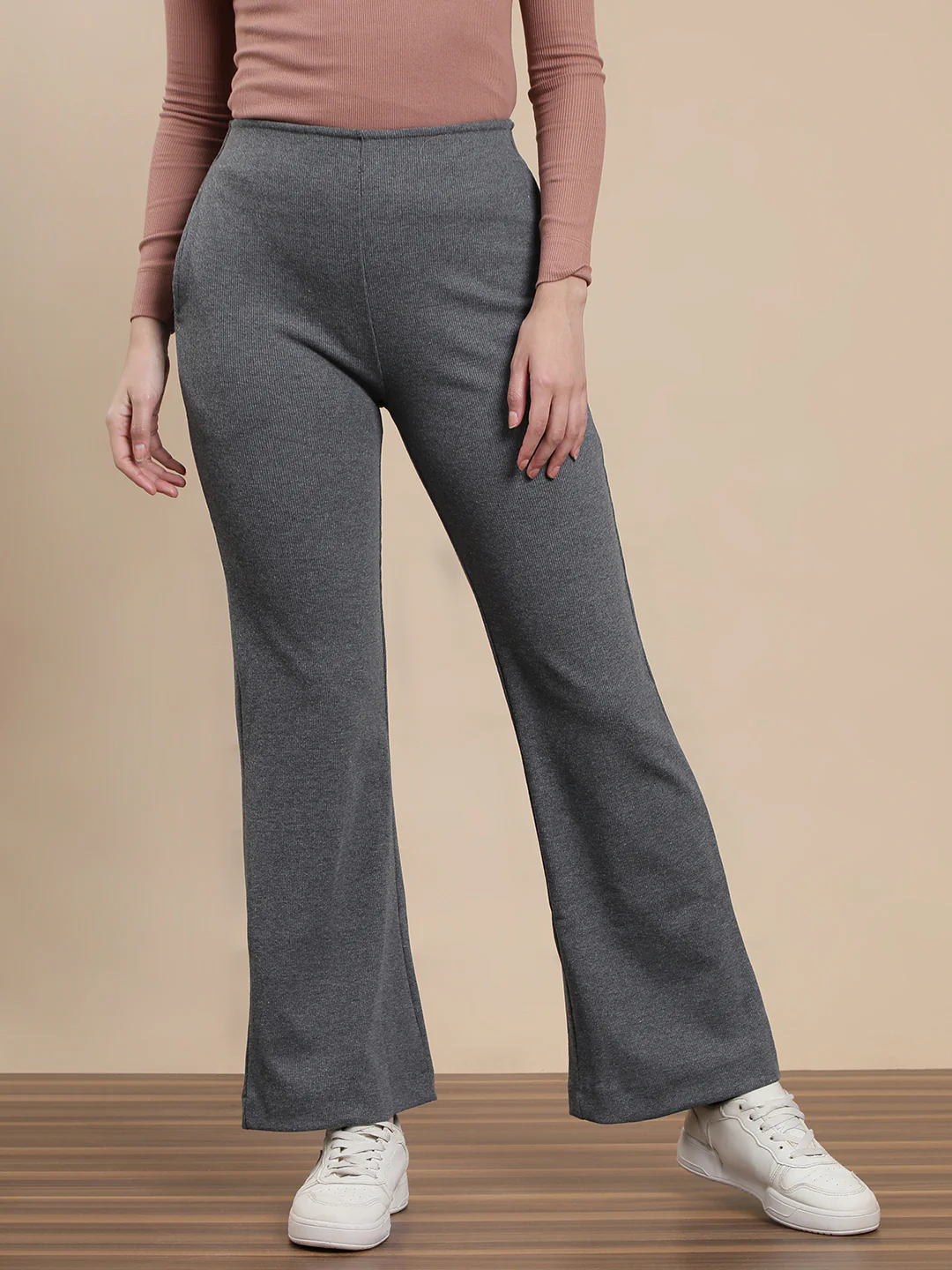 Women Grey Casual Tregging