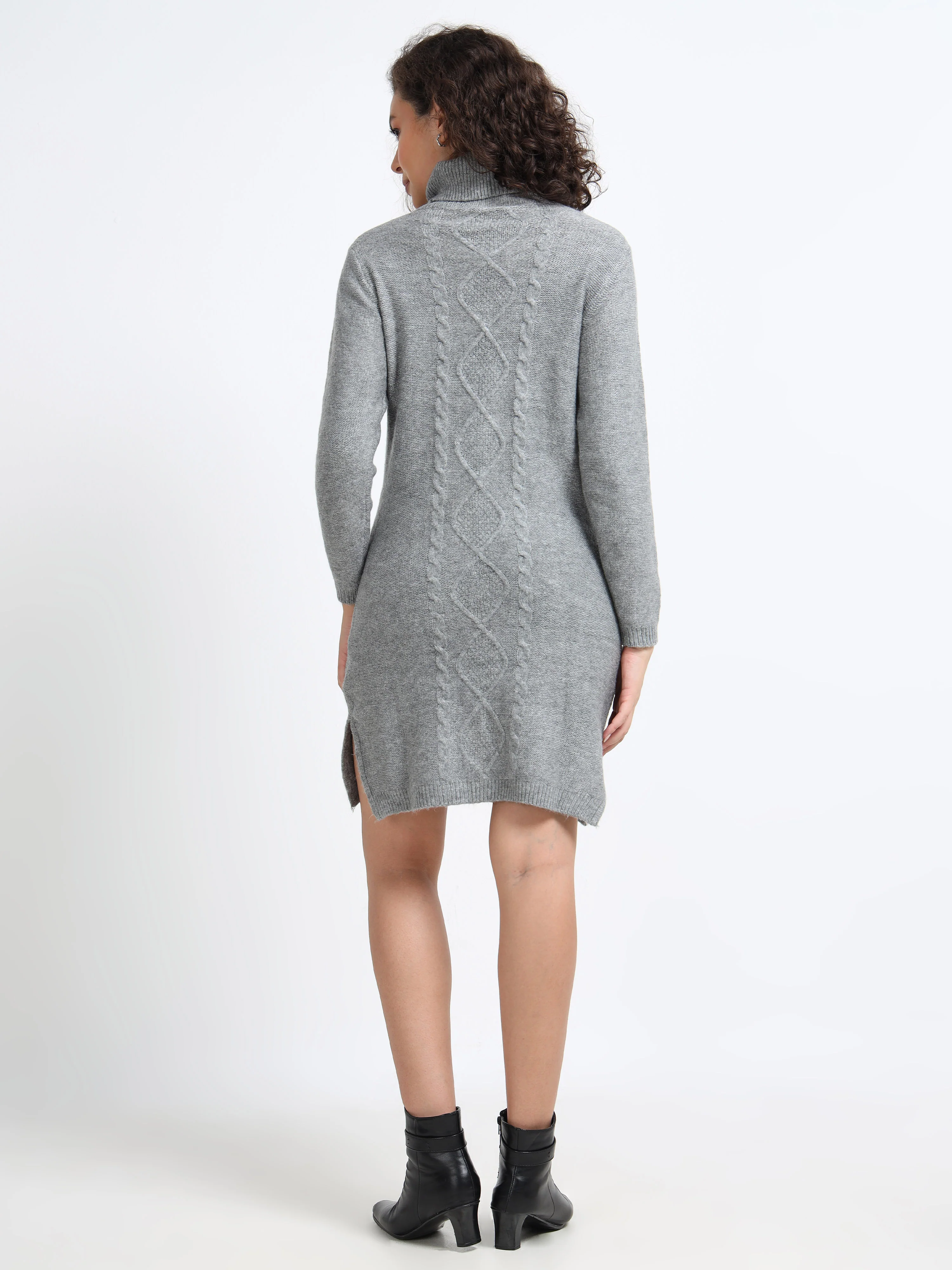 Women Turtle Neck Winter Dress - Image 4